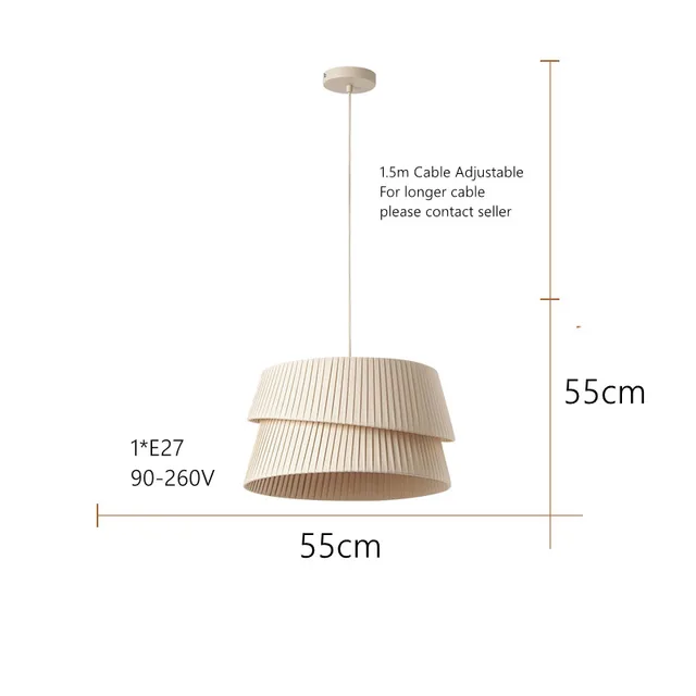 Japandi Fabric Chandelier - Image 5