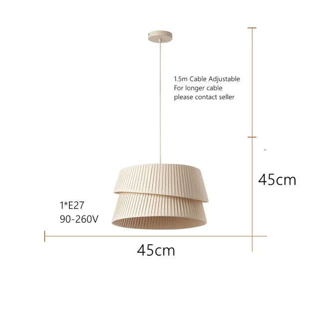 Japandi Fabric Chandelier - Image 6