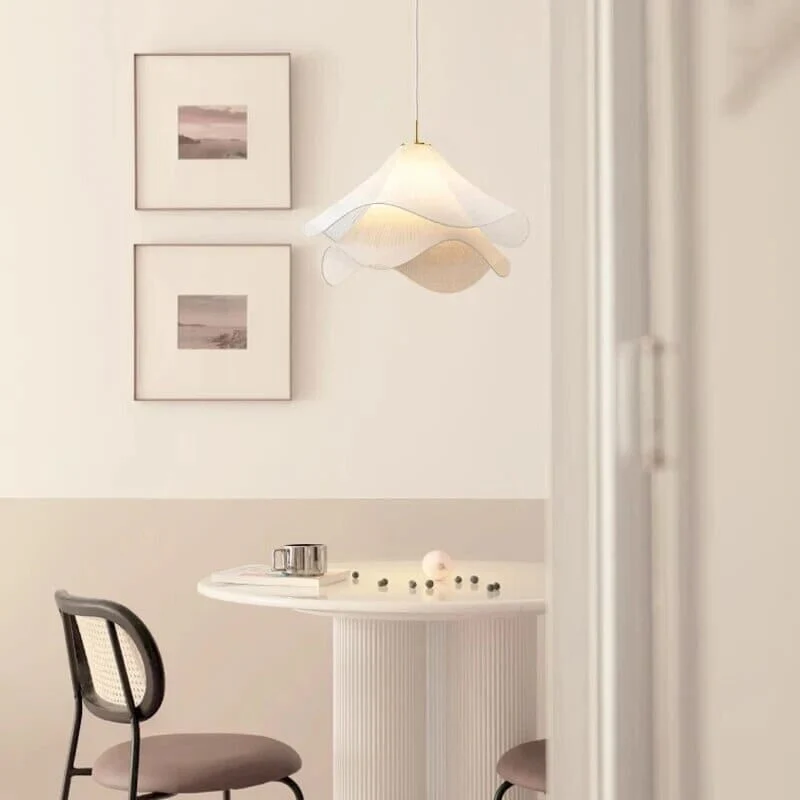 French Fabric Flower Chandelier - Image 5