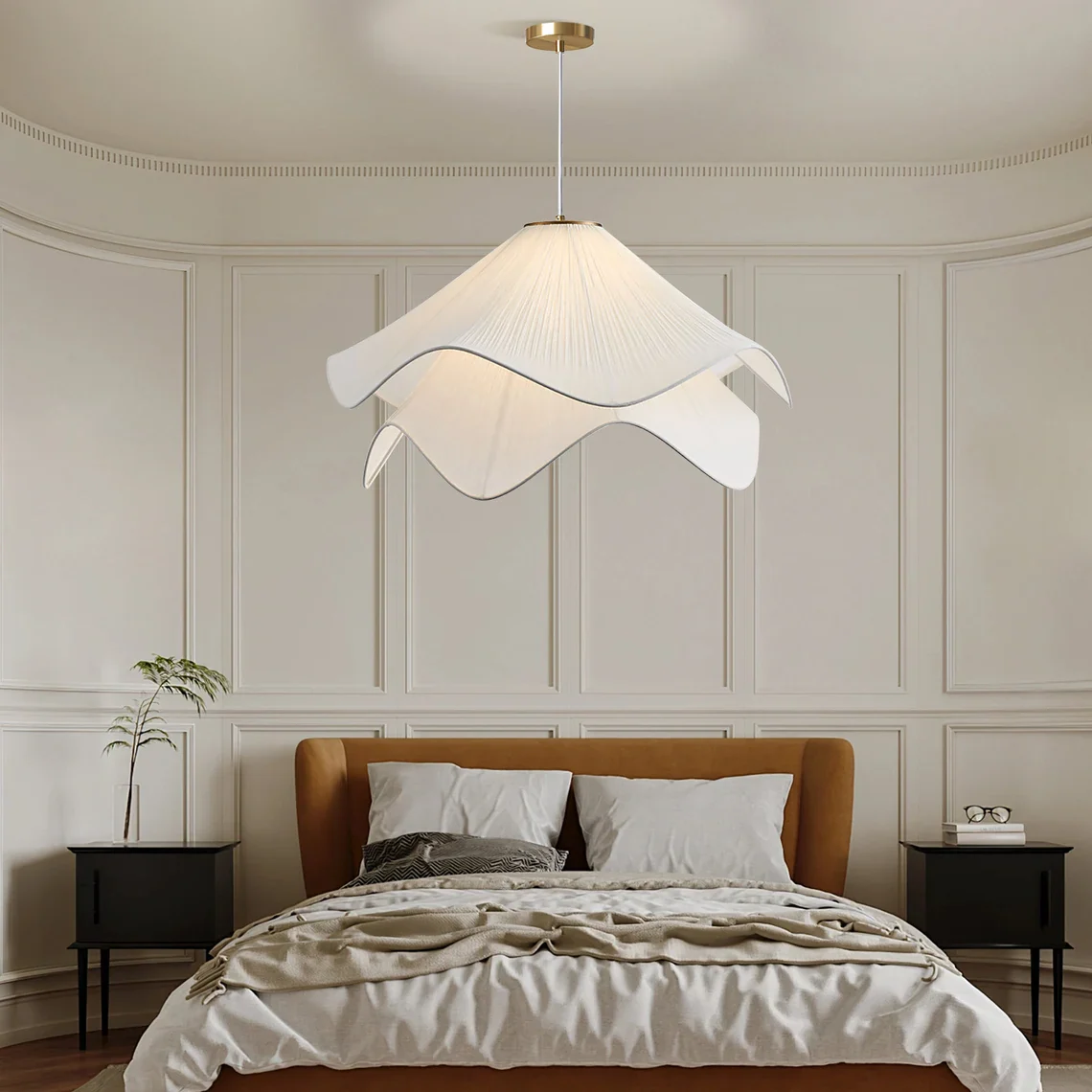 French Fabric Flower Chandelier - Image 7
