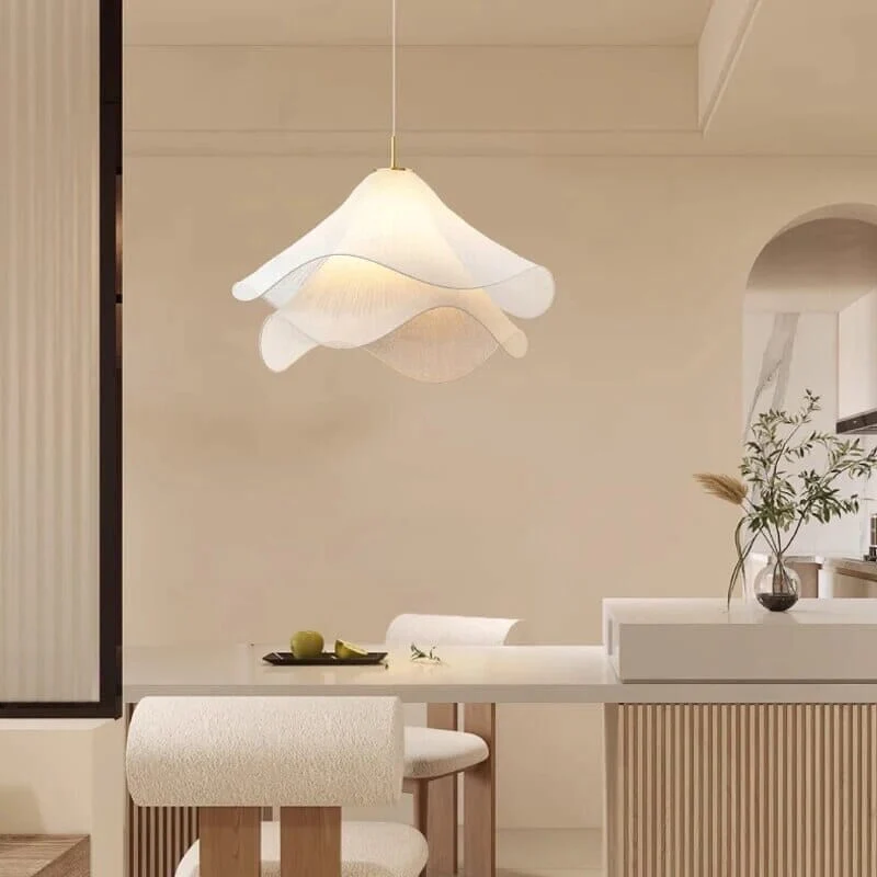 French Fabric Flower Chandelier - Image 9