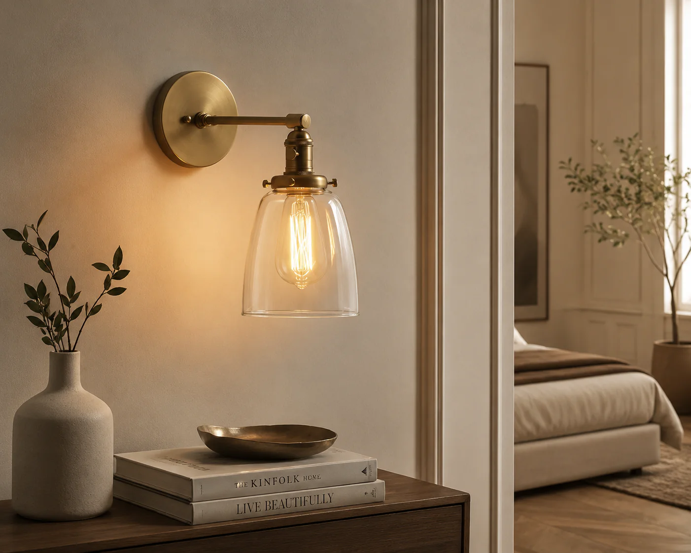 Glassmere Clear Glass Wall Lamp