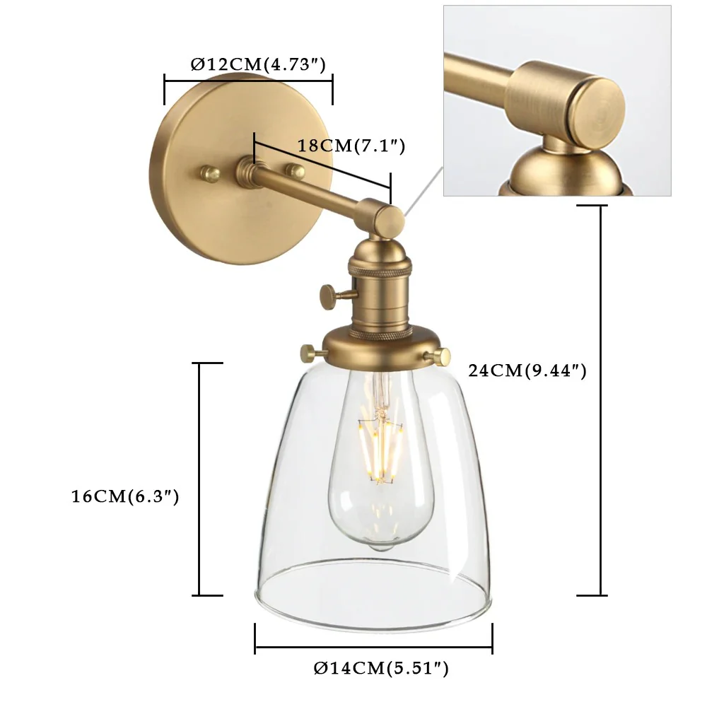 Glassmere Clear Glass Wall Lamp - Image 6
