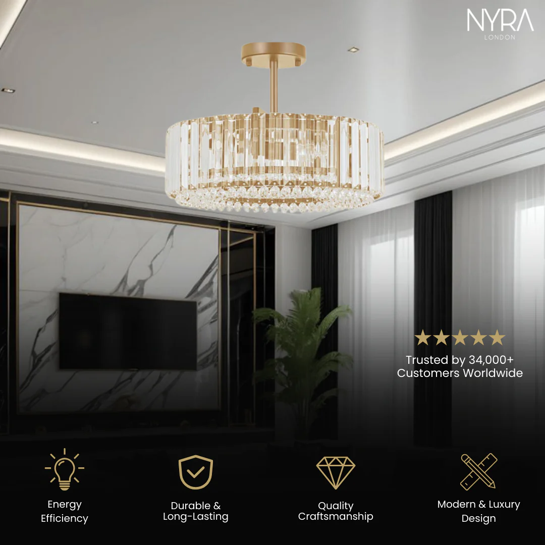 Glimmer Crystal Drum Chandelier - Image 4
