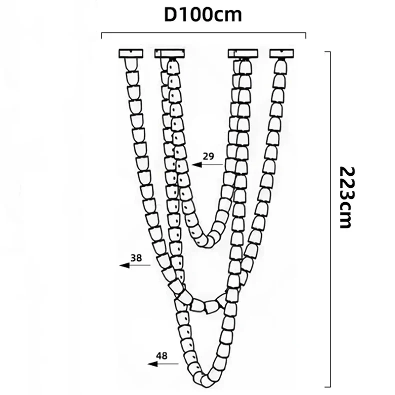 Glitera Crystal Chain Chandelier - Image 10