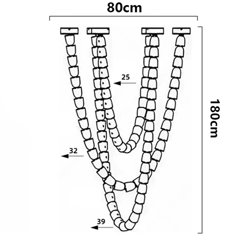 Glitera Crystal Chain Chandelier - Image 13