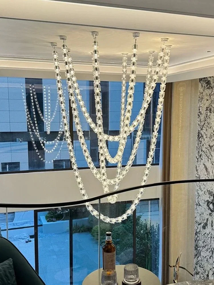 Glitera Crystal Chain Chandelier - Image 9