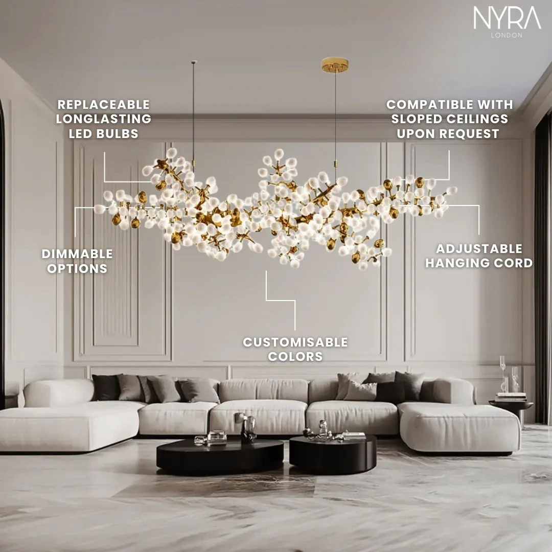 Golden Grape Vine Chandelier - Image 4
