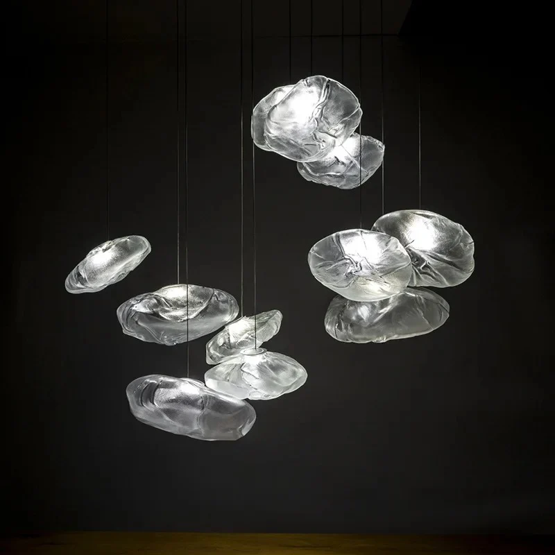Golden Glow Cascade Glass Chandelier - Image 14