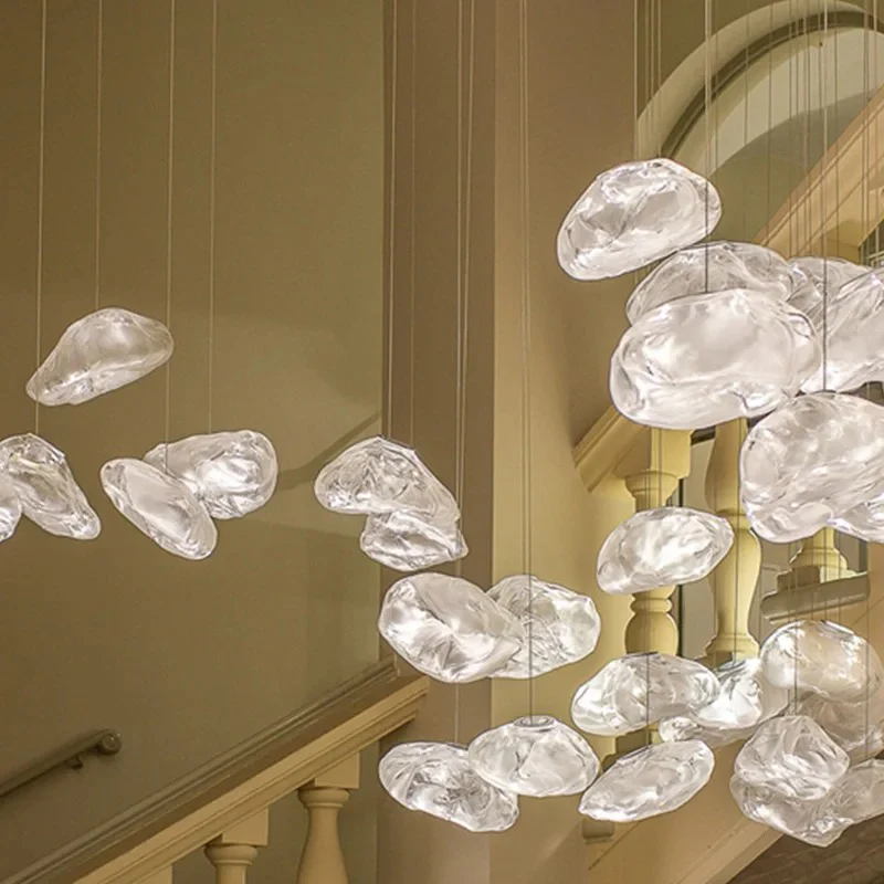 Golden Glow Cascade Glass Chandelier - Image 15