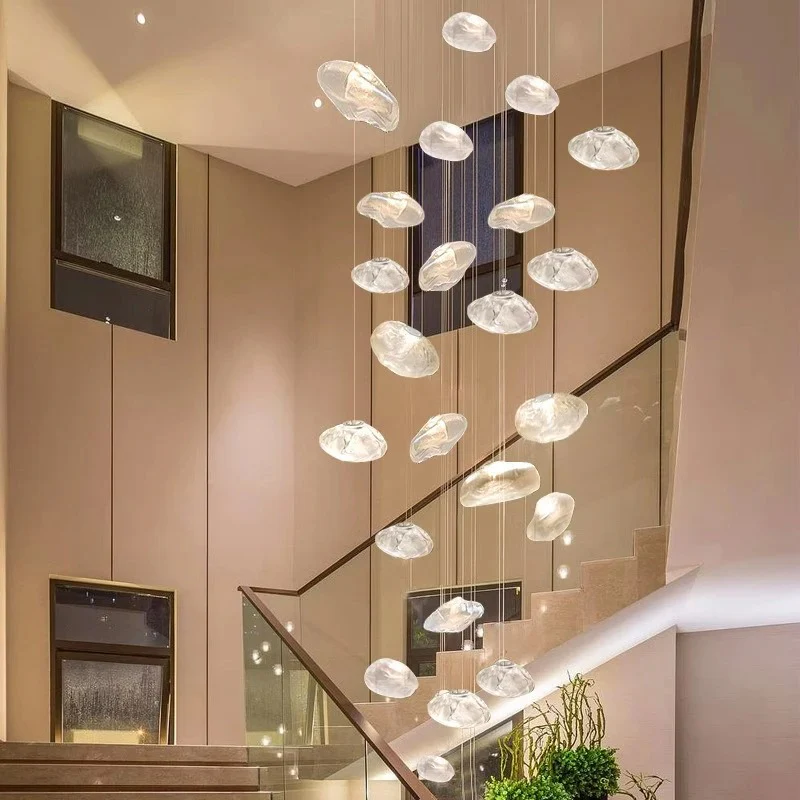 Golden Glow Cascade Glass Chandelier - Image 6