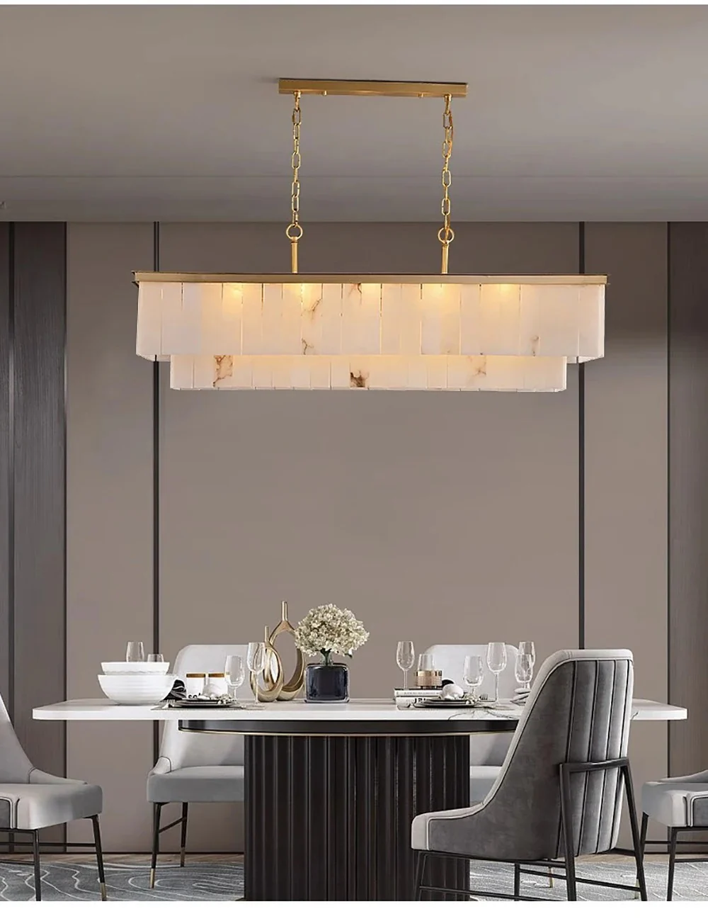 Golden Horizon Marble Chandeliers - Image 23