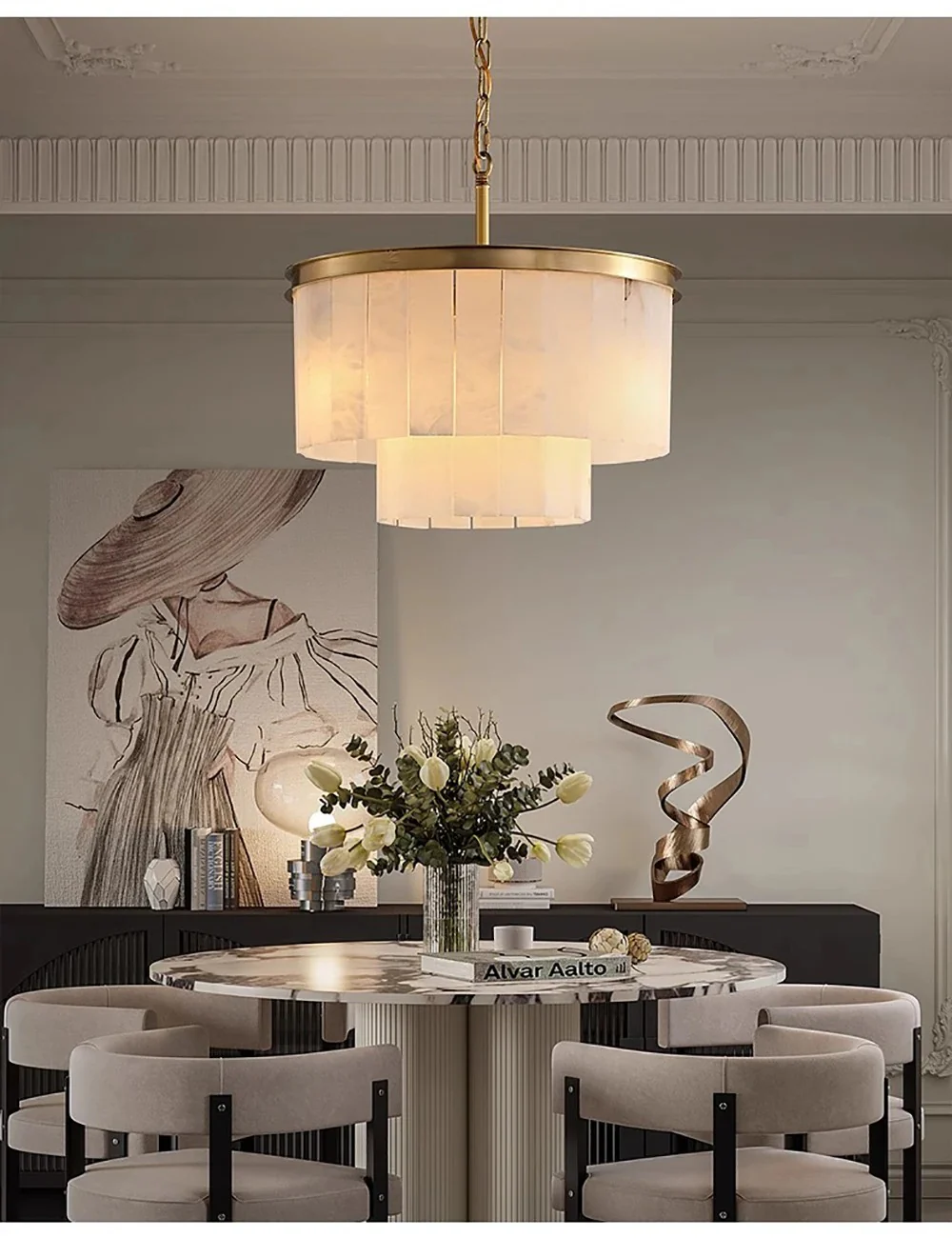 Golden Horizon Marble Chandeliers - Image 26
