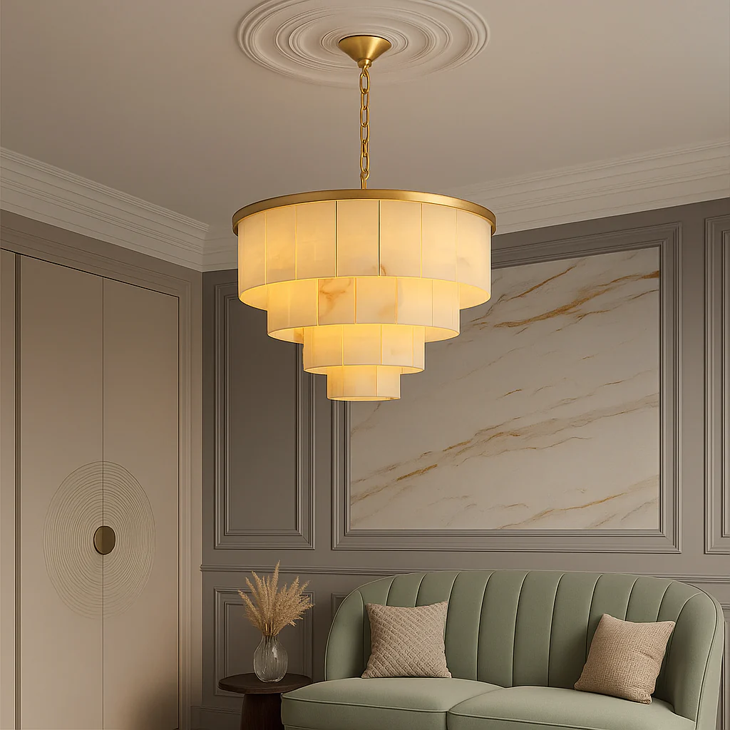 Golden Horizon Marble Chandeliers - Image 3
