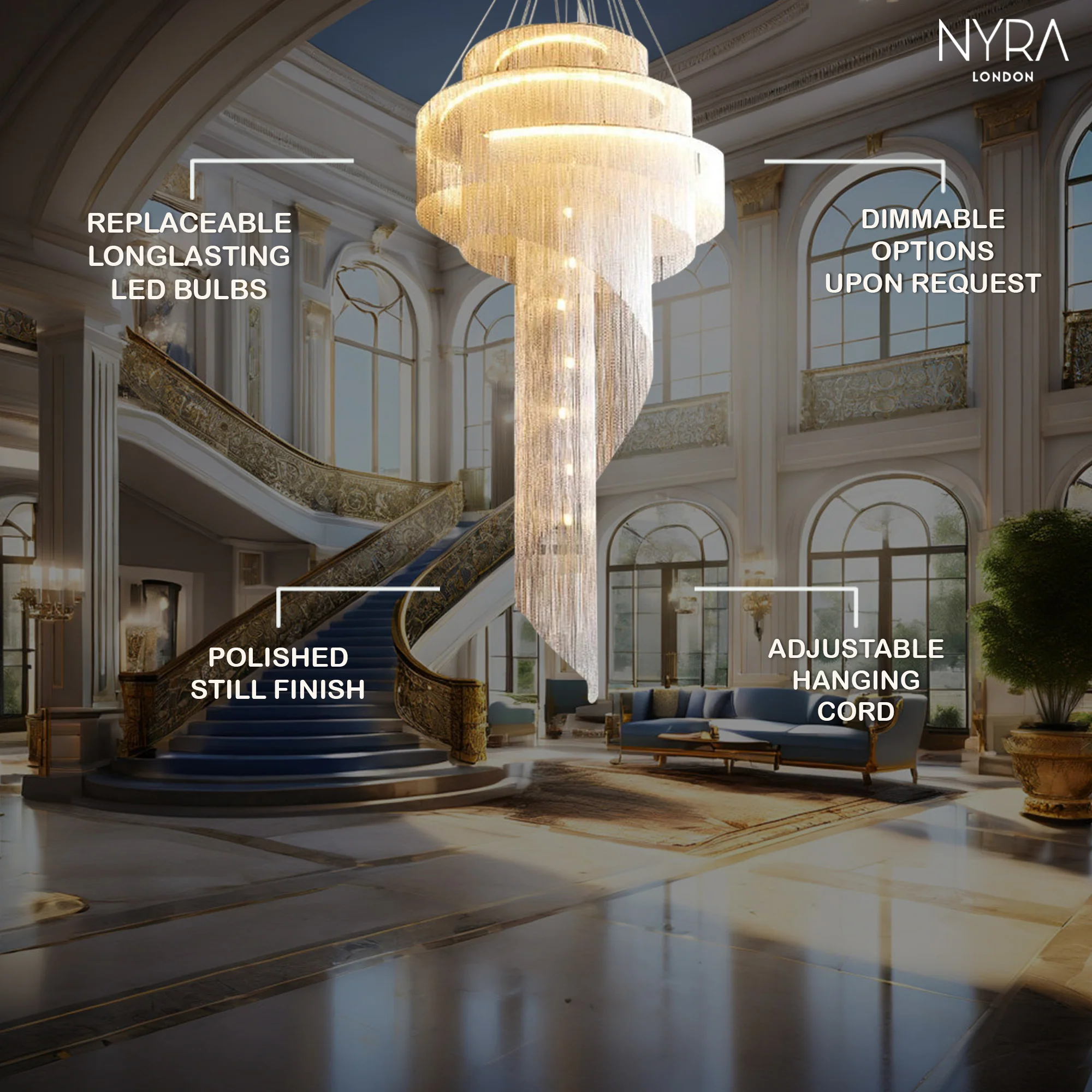 Tassel Spiral Chandelier - Image 7