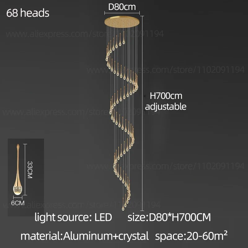 Golden Teardrop Lighting Fixture - Image 23