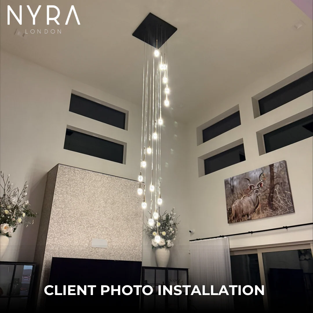 Golden Teardrop Lighting Fixture - Image 8