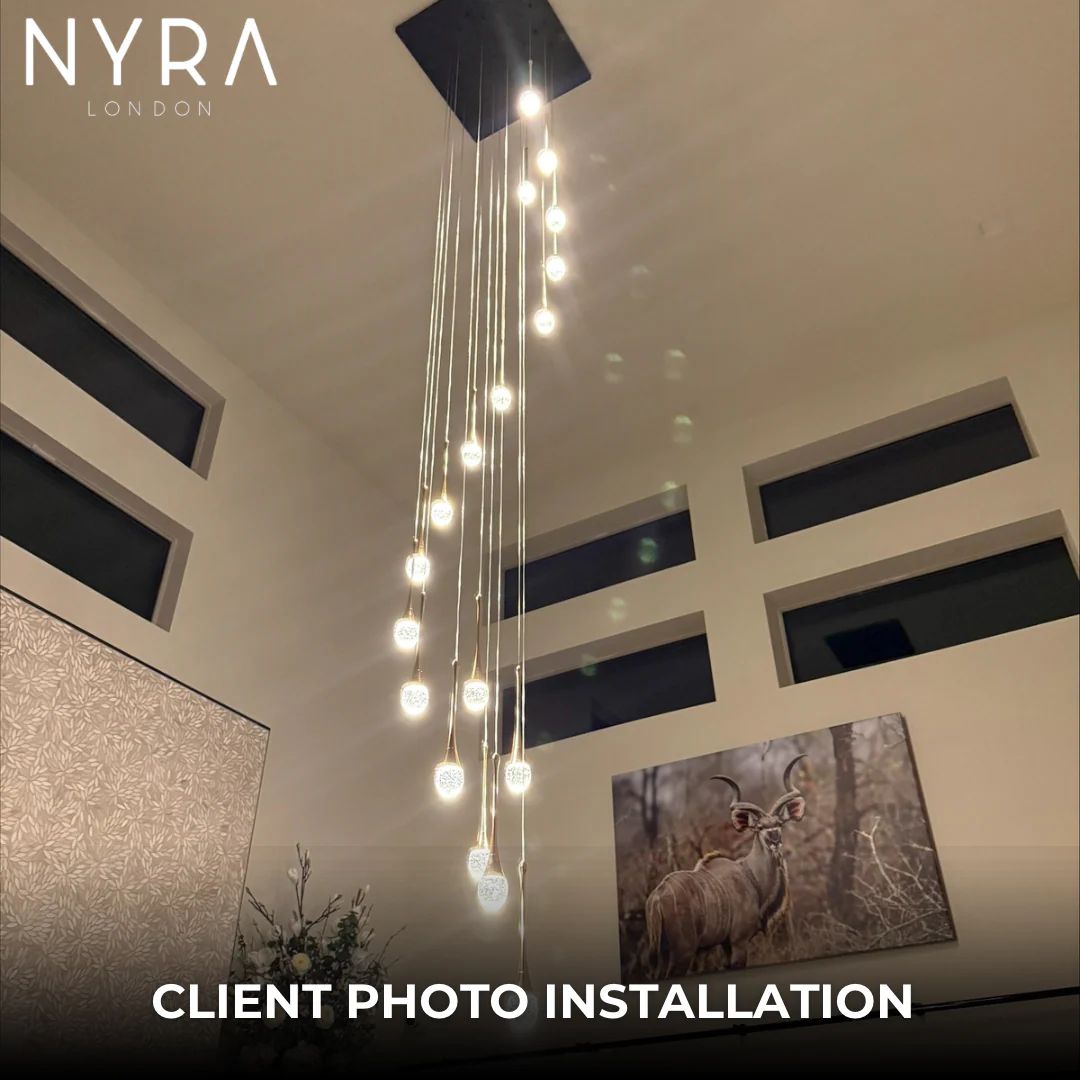 Golden Teardrop Lighting Fixture - Image 9