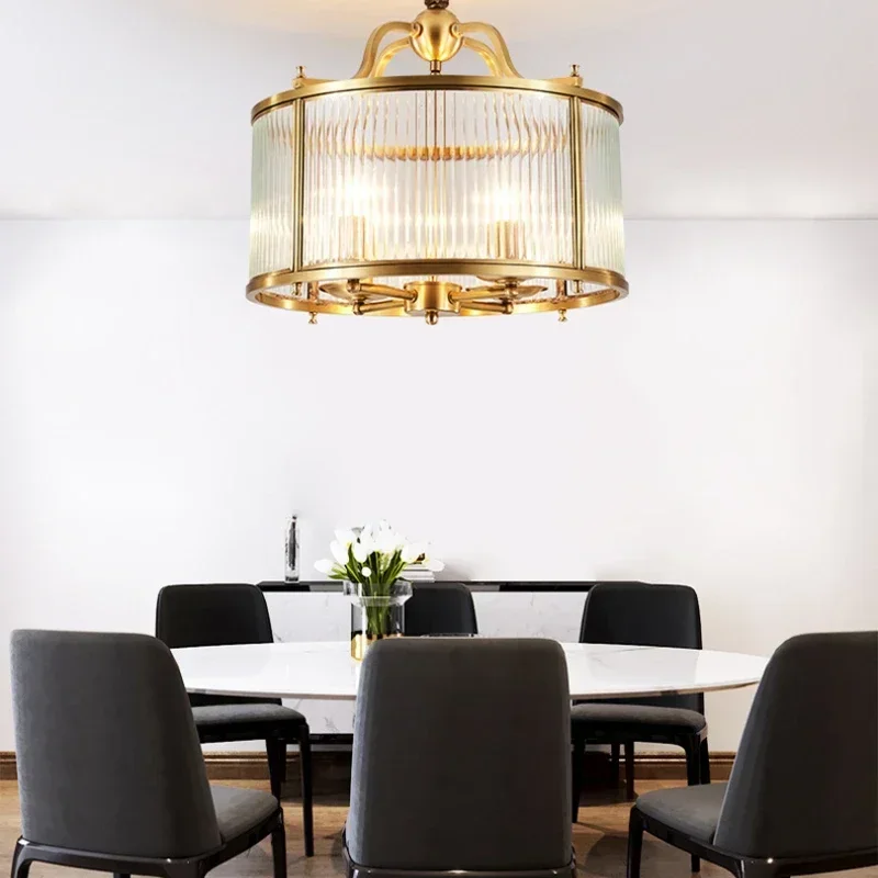 Grayson Golden Glass Chandelier - Image 4