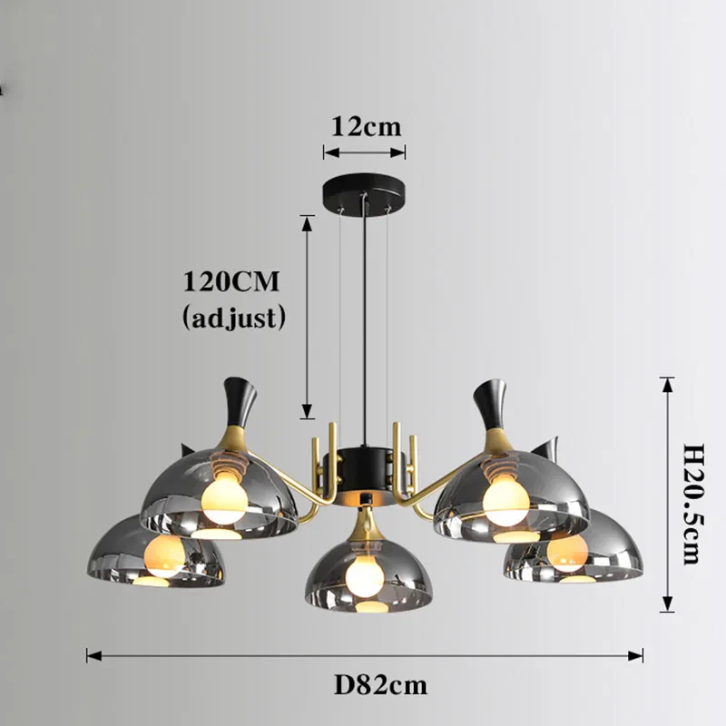 Grosvenor Black Glass LED Chandelier - Image 4