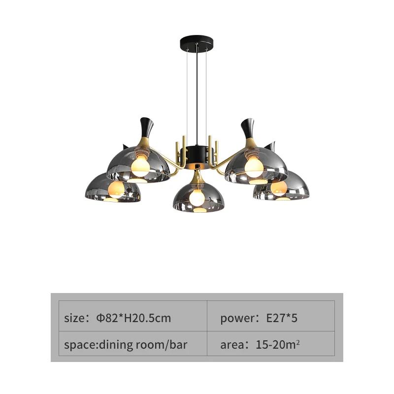 Grosvenor Black Glass LED Chandelier - Image 6