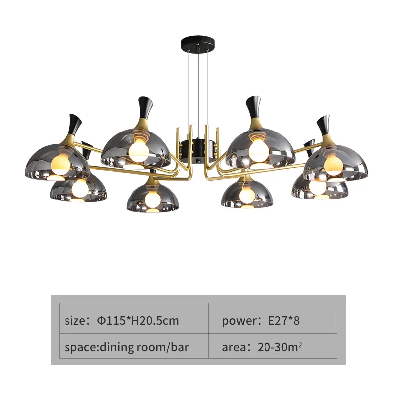 Grosvenor Black Glass LED Chandelier - Image 7