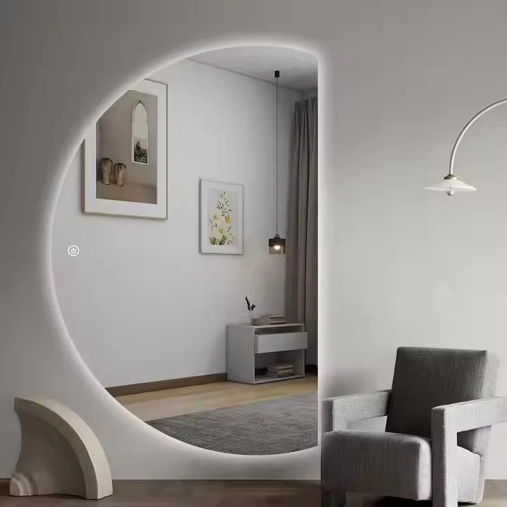 Half Moon Lighted Wall Mirror - Image 2