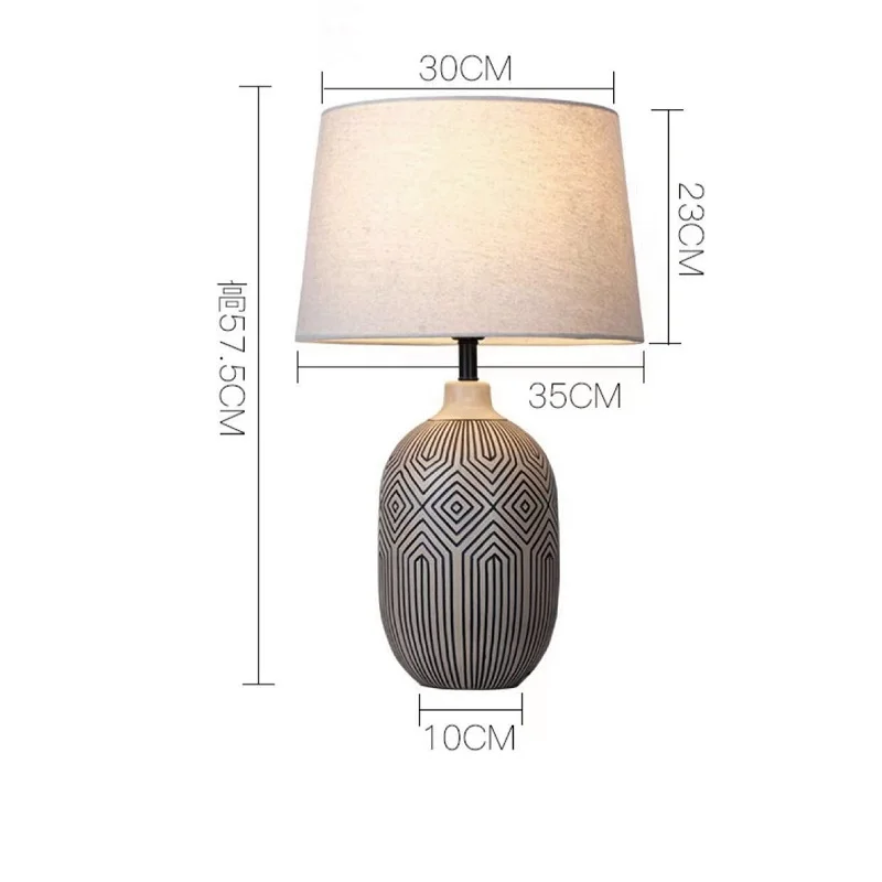 Alex Antique Ceramic Table Lamp - Image 6