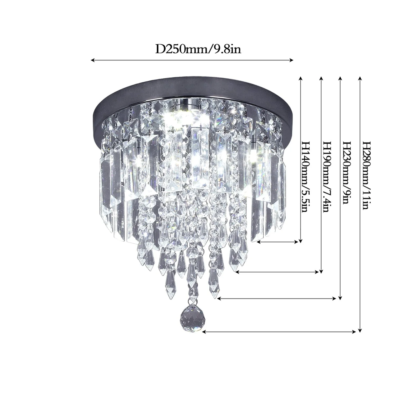 Hauqi Crystal Ceiling Chandelier - Image 2