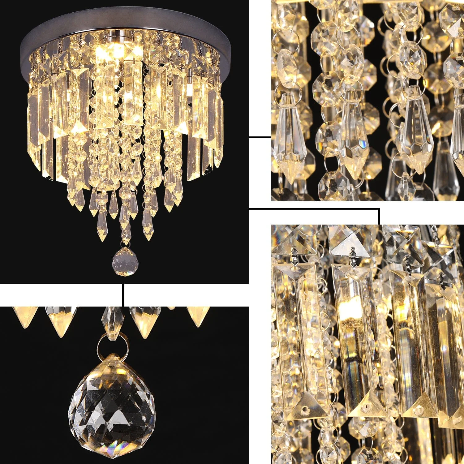 Hauqi Crystal Ceiling Chandelier - Image 4