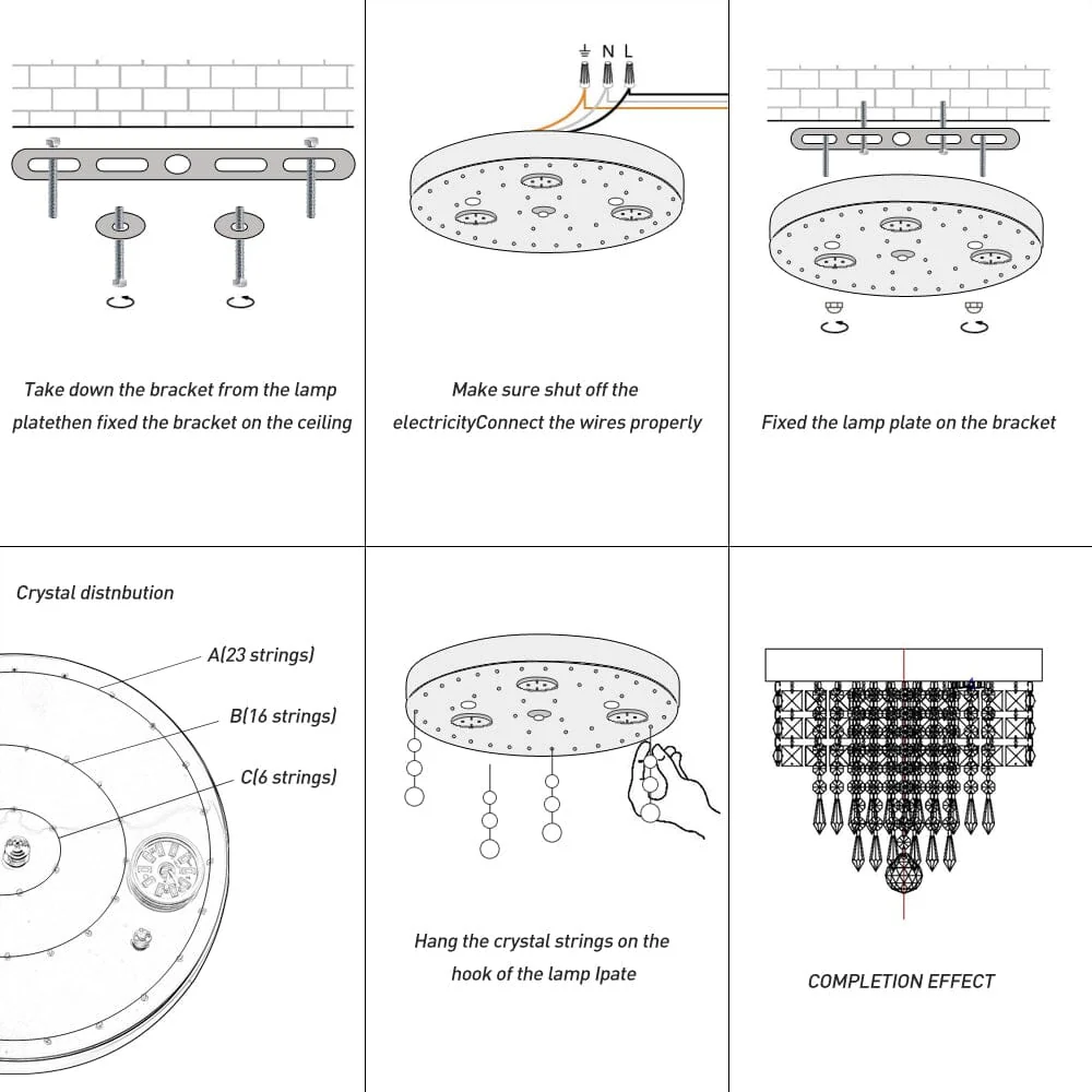 Hauqi Crystal Ceiling Chandelier - Image 6