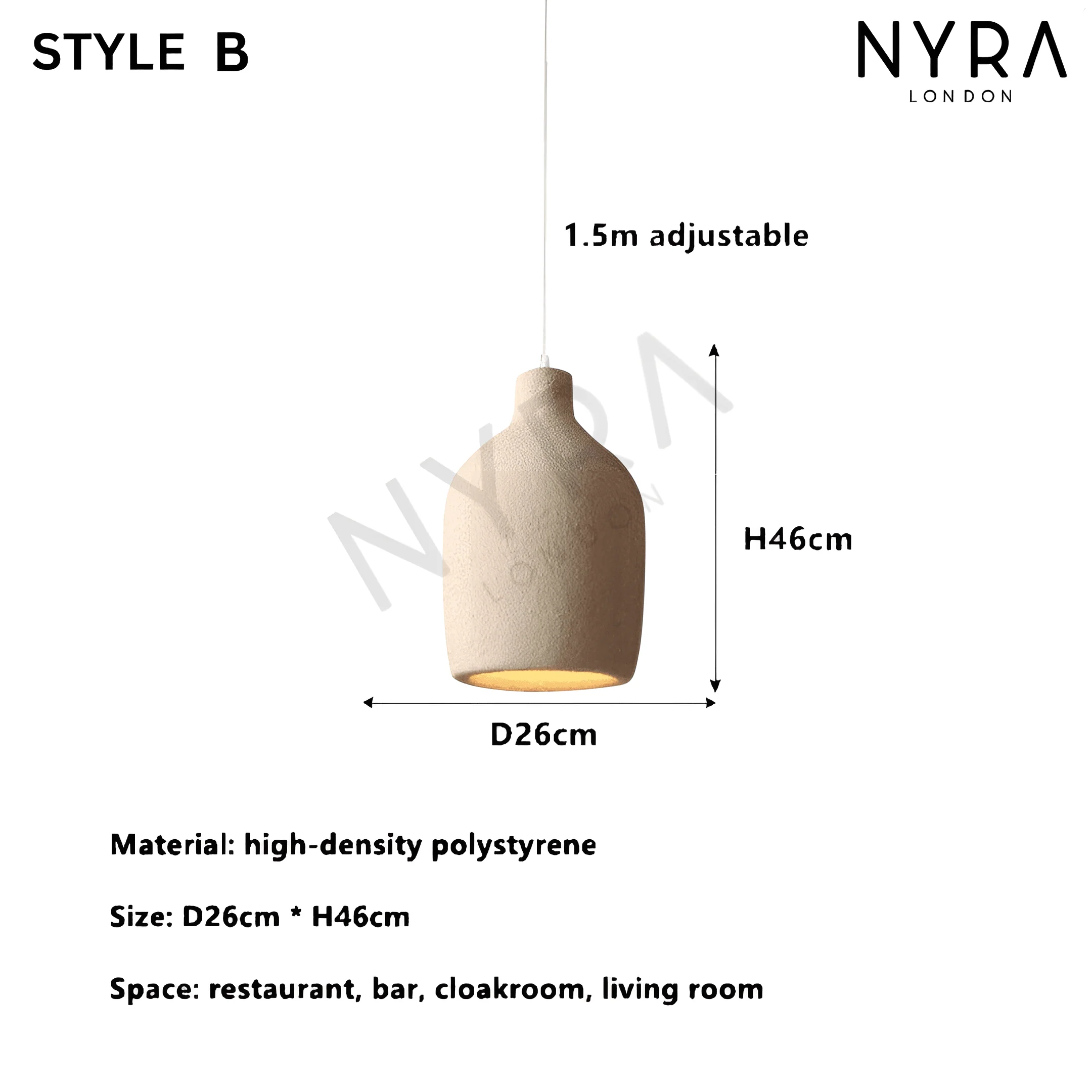 NYRA Resin Wabi Pendant Lights - Image 13