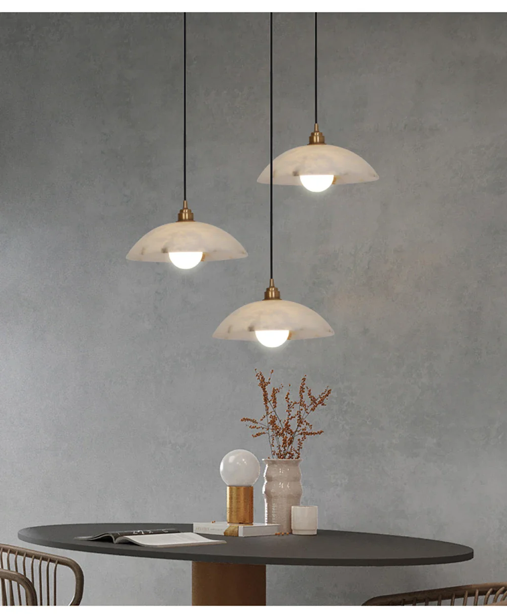 Inigo Marble Alabaster Hanging Lamps - Image 15