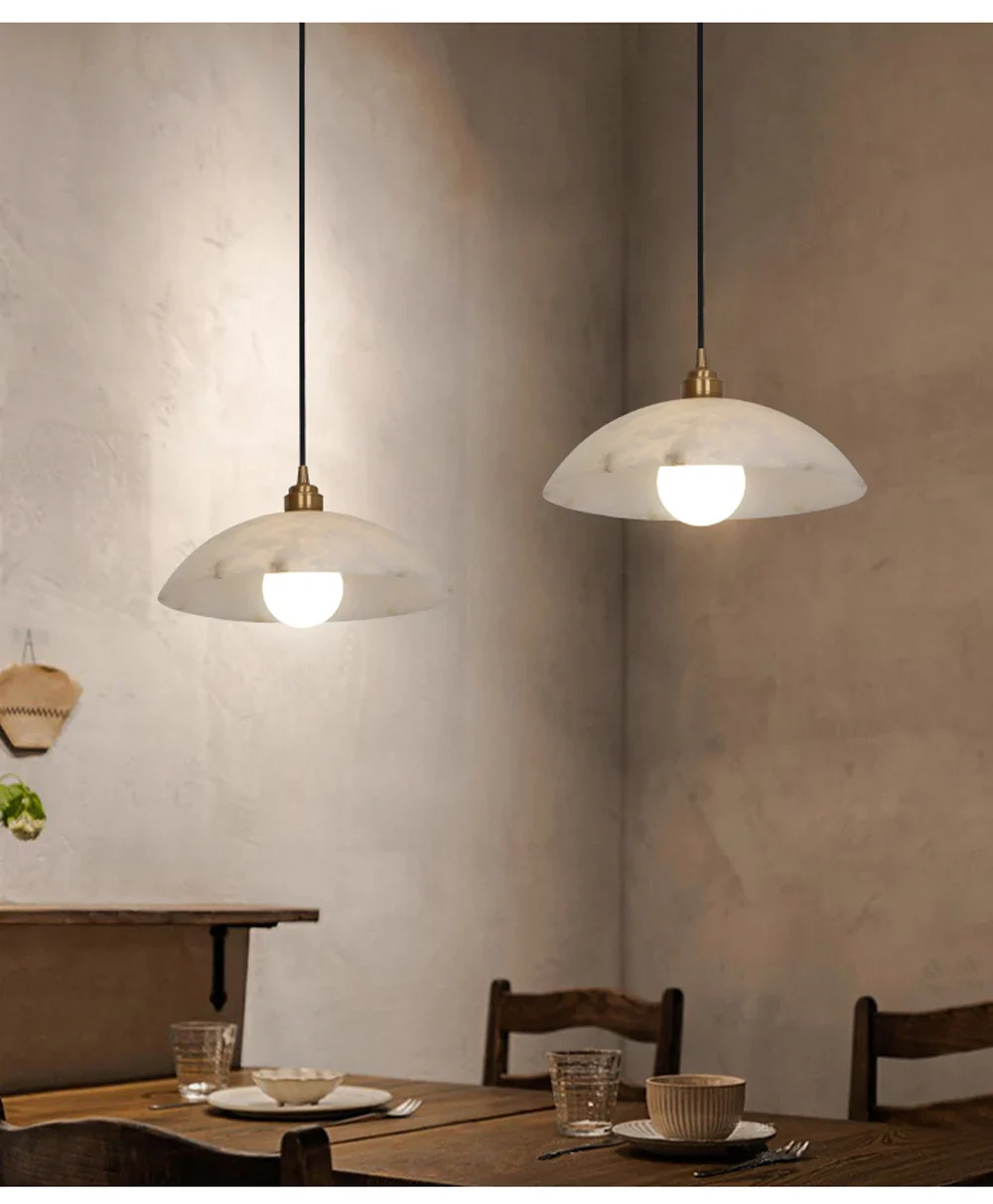 Inigo Marble Alabaster Hanging Lamps - Image 17
