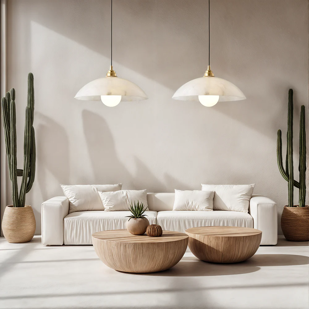 Inigo Marble Alabaster Hanging Lamps - Image 9