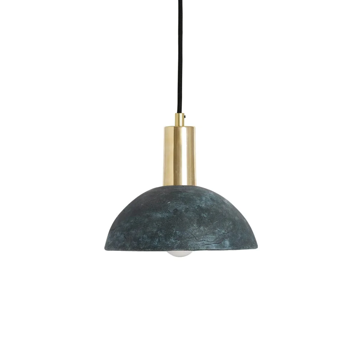 Kauri Organic Ceramic Dome Pendant Light 20cm, Blue Earth - Image 8