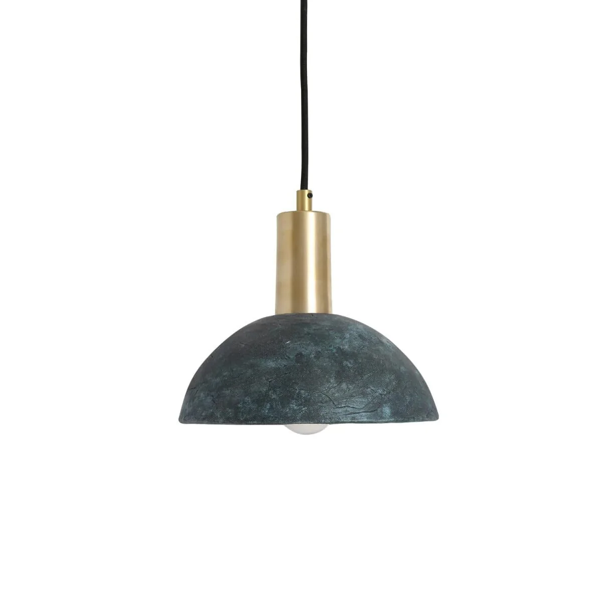 Kauri Organic Ceramic Dome Pendant Light 20cm, Blue Earth - Image 9