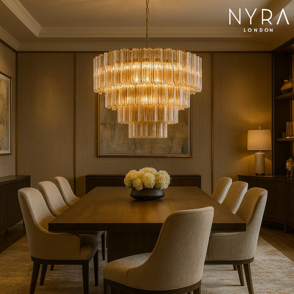 Kosta Smoke Glass Chandelier