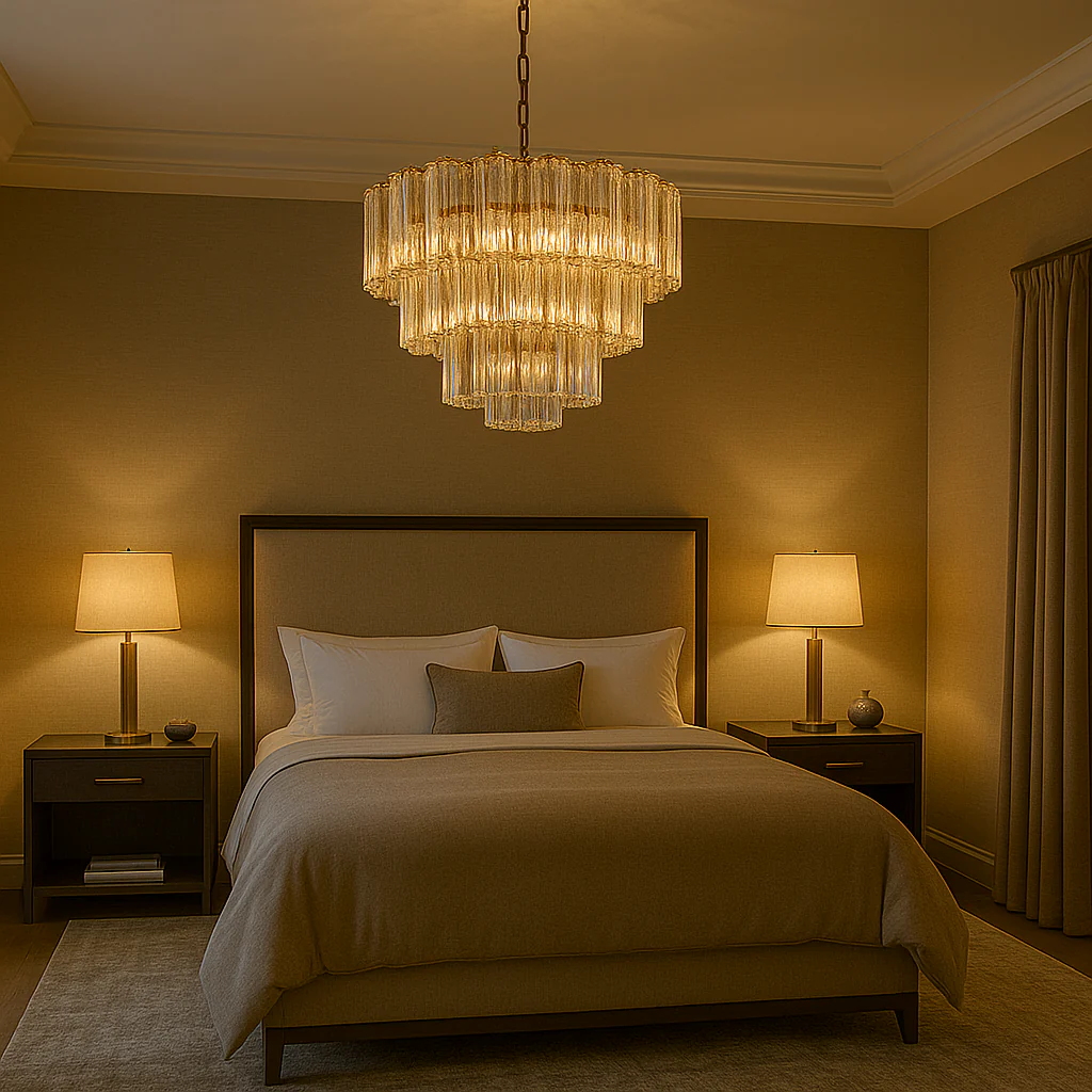 Kosta Smoke Glass Chandelier - Image 13