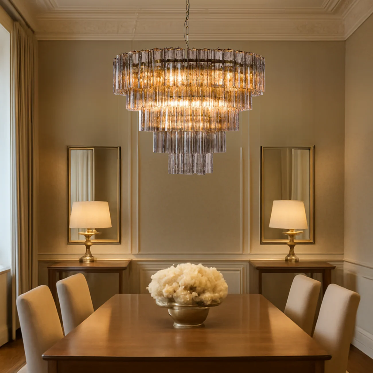 Kosta Smoke Glass Chandelier - Image 14