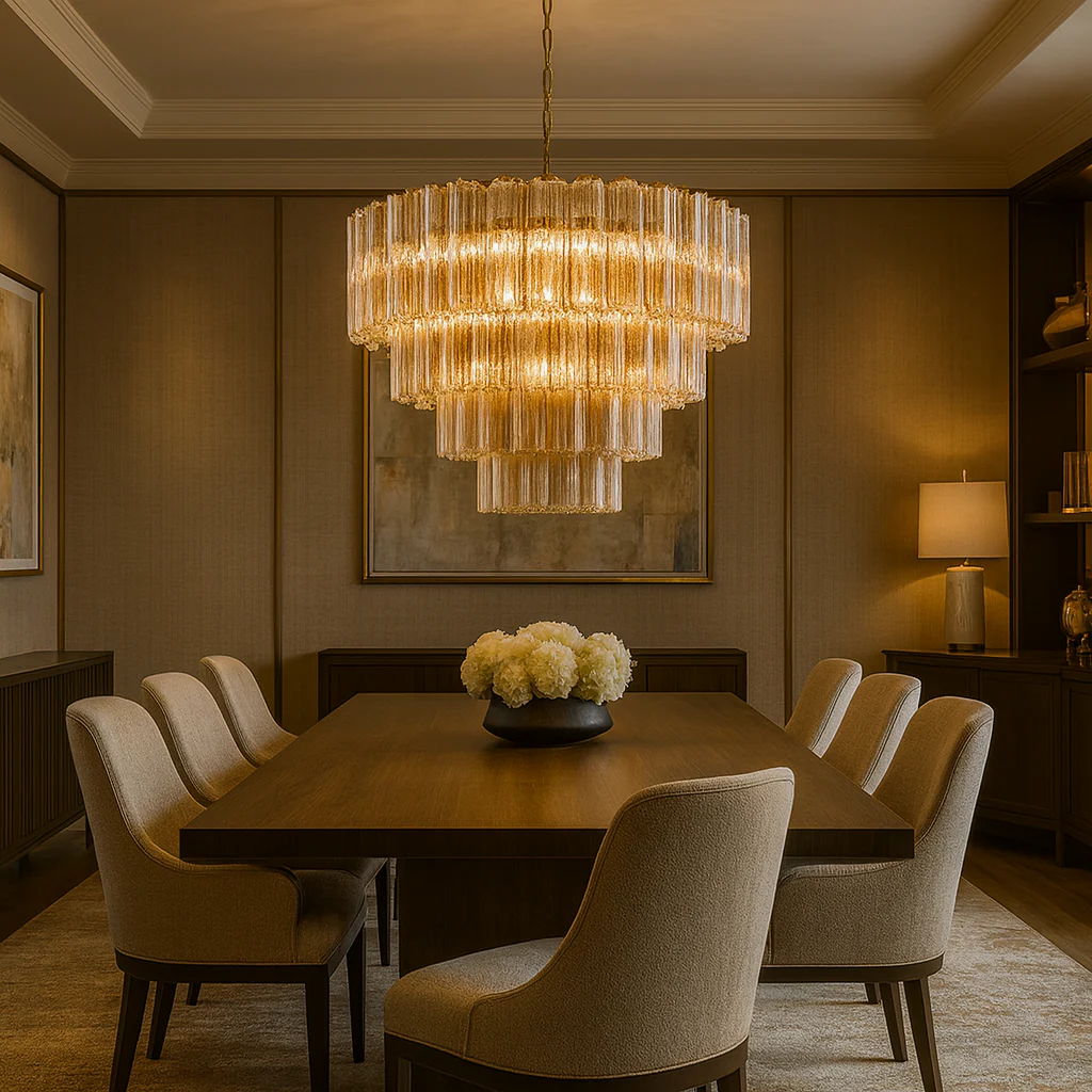Kosta Smoke Glass Chandelier - Image 15