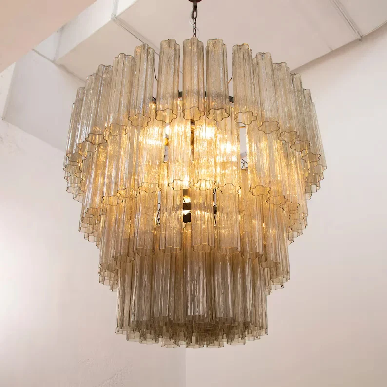 Kosta Smoke Glass Chandelier - Image 5