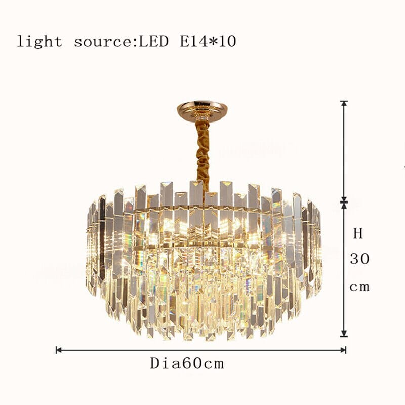 LED Round Golden Crystal Lamp - Image 3