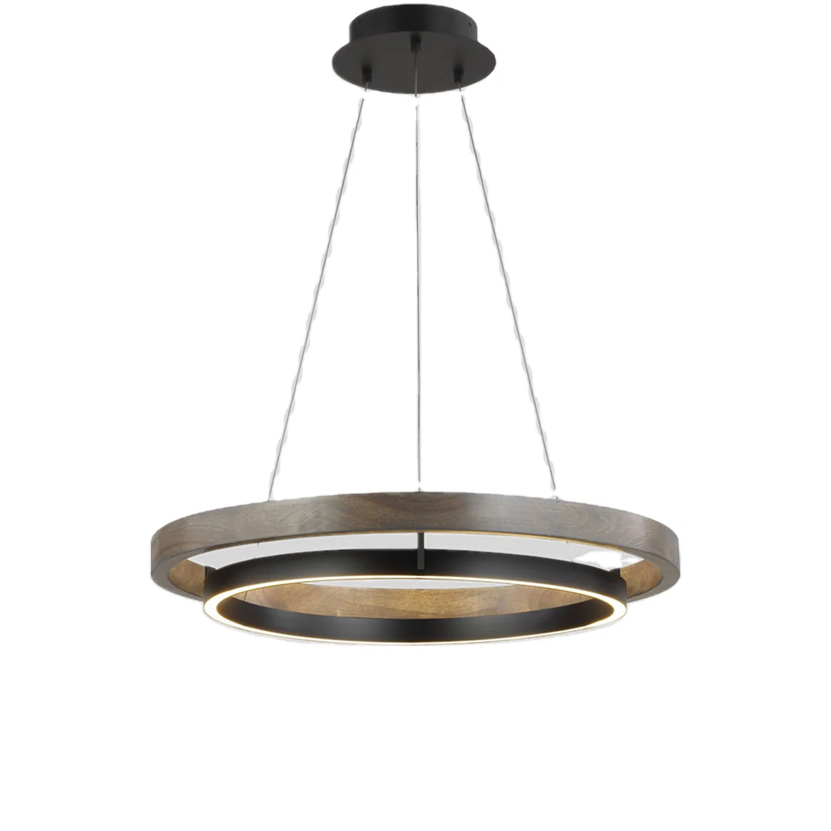 LOVO Circular Wood Grain Chandelier - Image 14