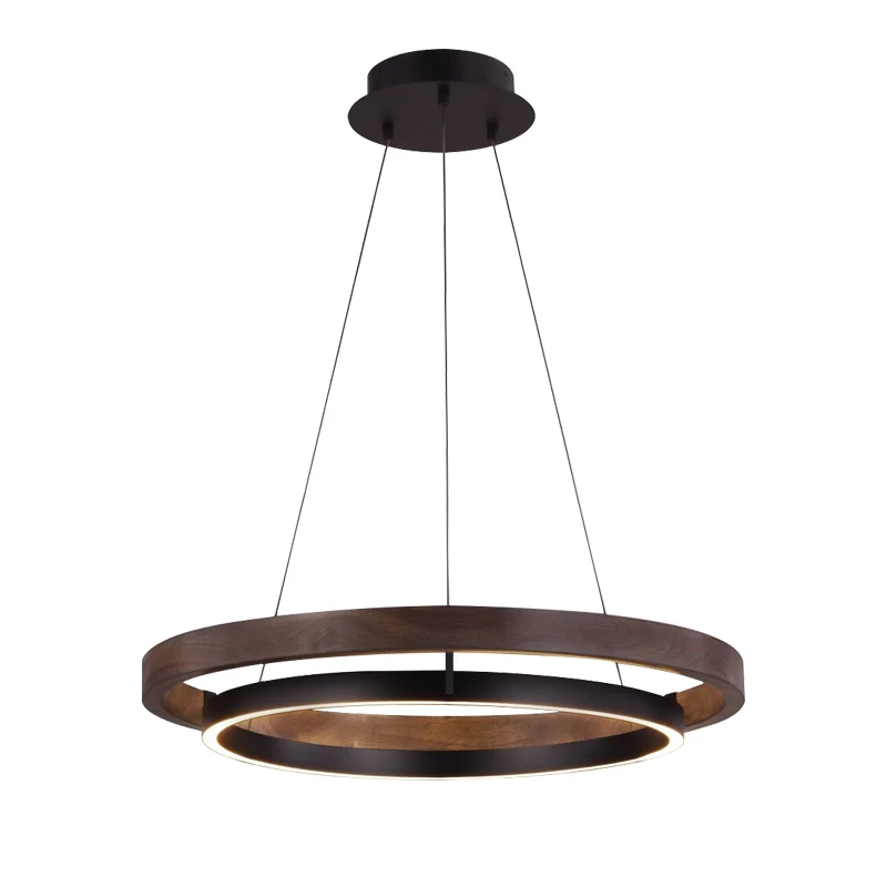 LOVO Circular Wood Grain Chandelier - Image 15