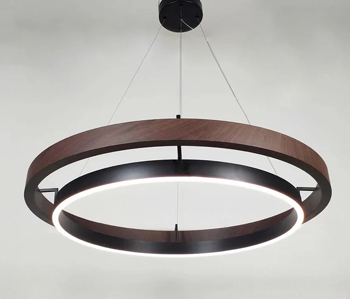 LOVO Circular Wood Grain Chandelier - Image 18