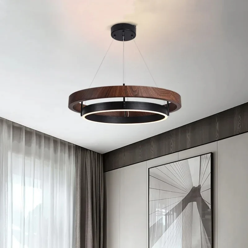LOVO Circular Wood Grain Chandelier - Image 19