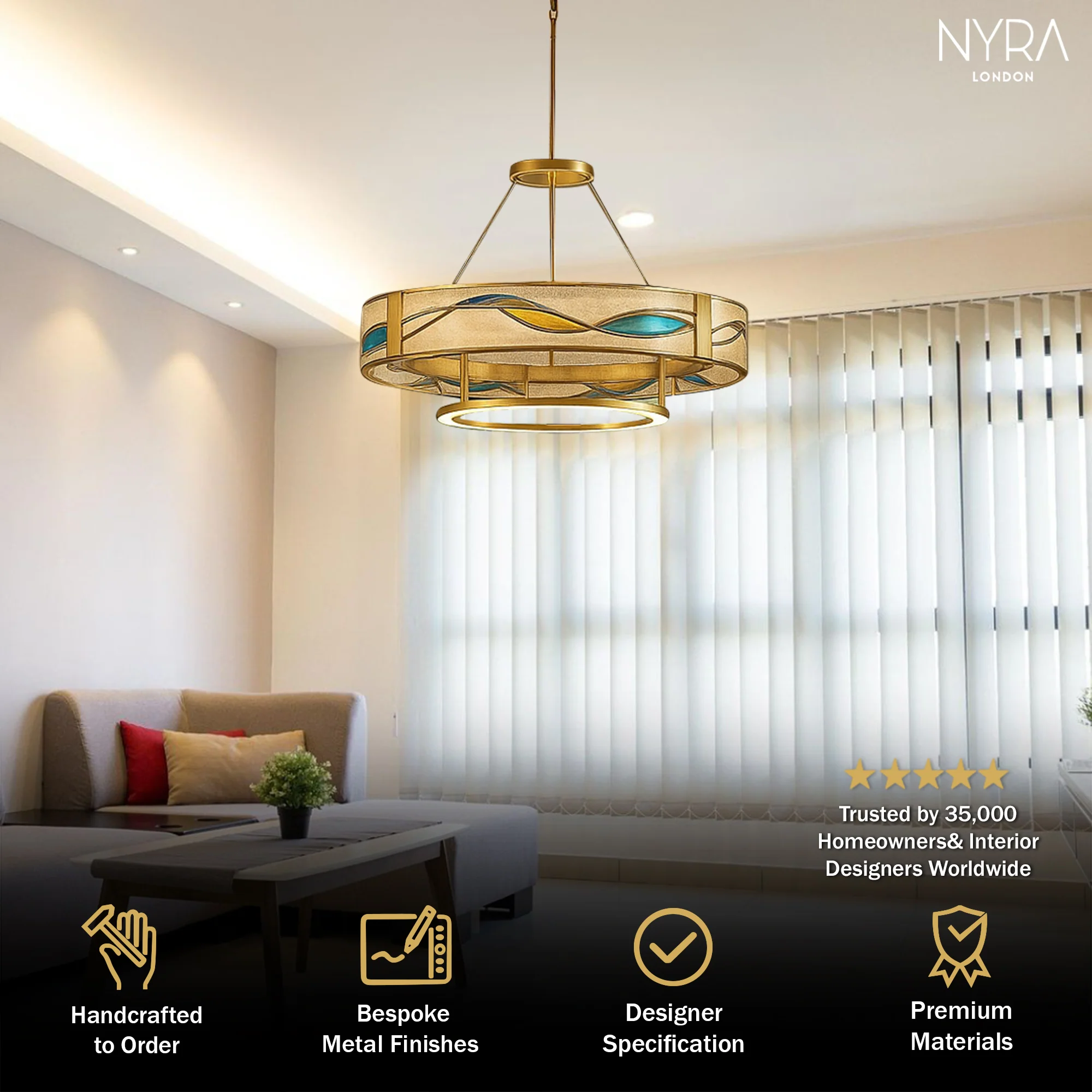 LOVO Enamel Round Chandelier - Image 2