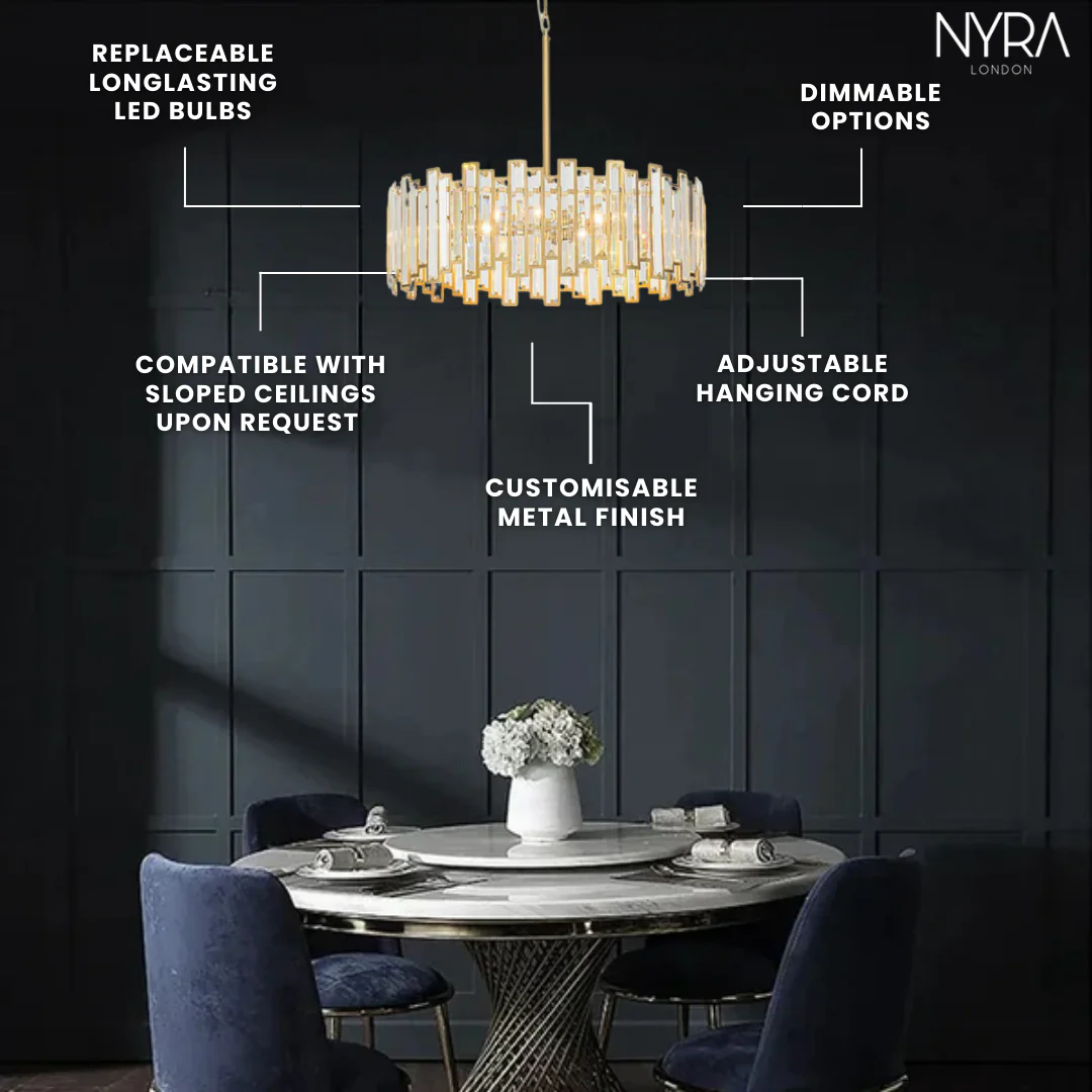 Lumora Modern Crystal Chandelier - Image 7