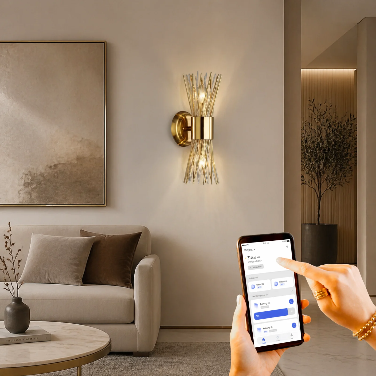 Lunet Glass Wall Sconce - Image 8